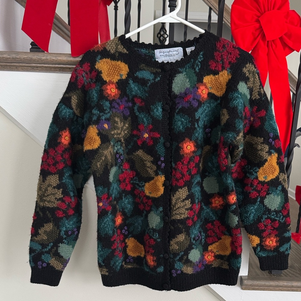 VINTAGE Signatures by Northern Isles womens vintage wool sweater size M - Picture 9 of 11
